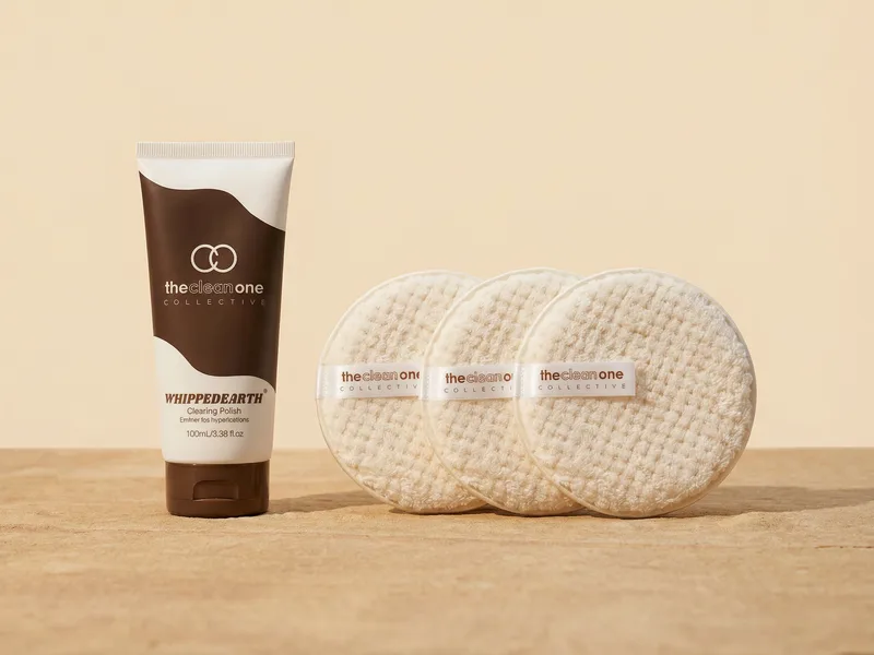 The Reset bundle — 1 WHIPPEDEARTH tube and 3-pack BUFF-PUFF pads