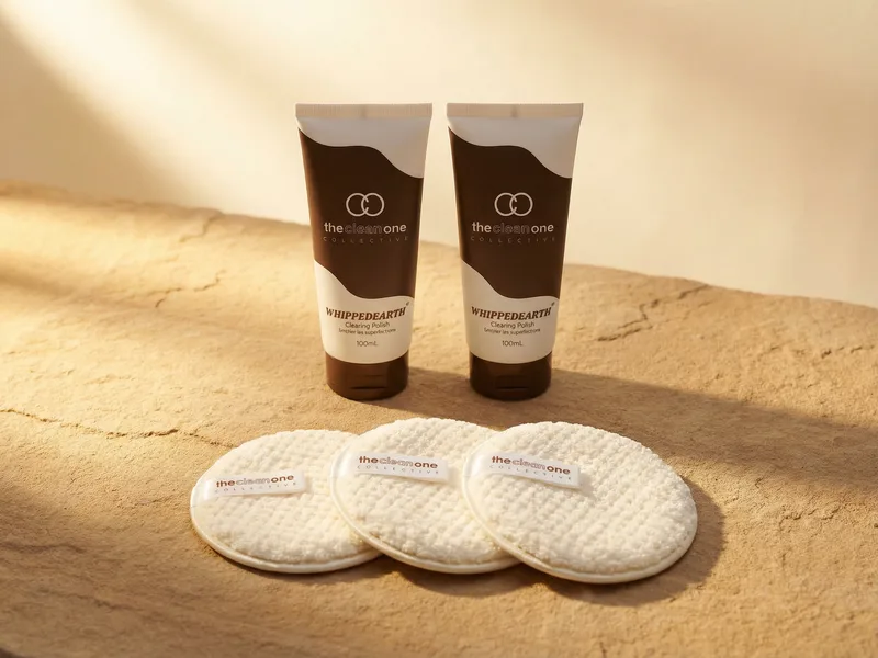 The Routine bundle — 2 WHIPPEDEARTH tubes and 3-pack BUFF-PUFF pads